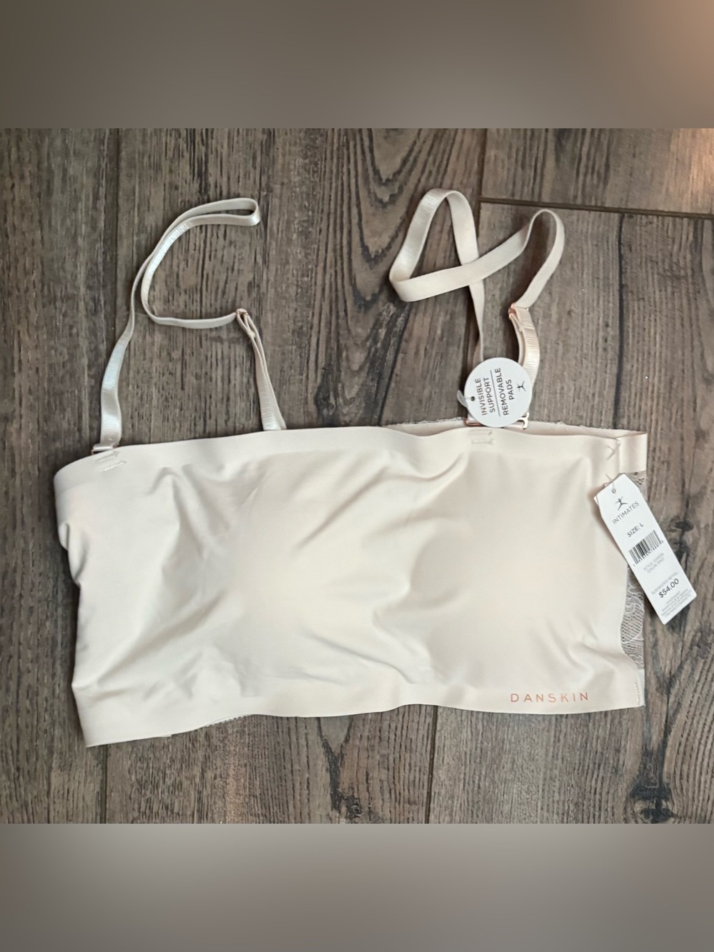 Nwt lightweight large fancy sports bra or strapless removable pads